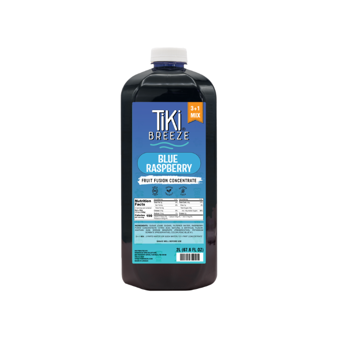 Tiki Breeze Blue Raspberry Fruit Fusion – 2 L Case | Houston's Inc.